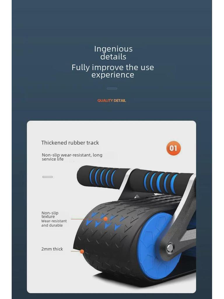 Автоматический отскок двойного брюшного колеса для фитнеса мужчин и женщин