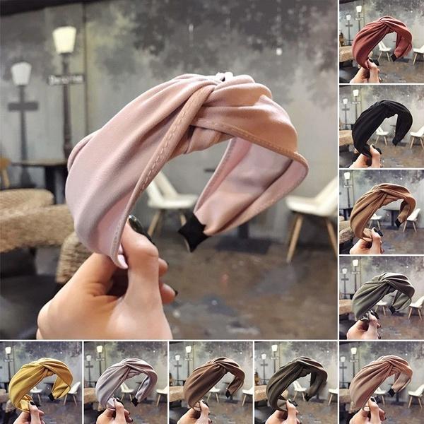 Women Ladies Yoga Elastic Hairband Bow Knot Headband Headwrap Hair Hoop Solid