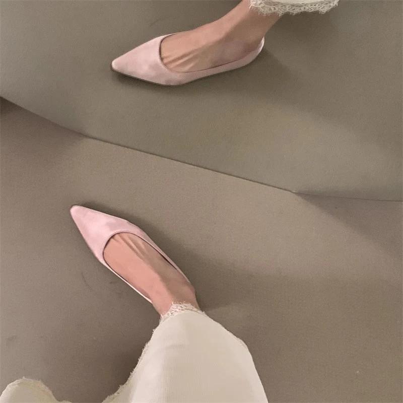 Pointed Toe Women Ballet Flats Shoe Fashion Shallow Slip On Spring Autumn Ladies Comfort Soft Sole Solid Casual Loafers Footwear