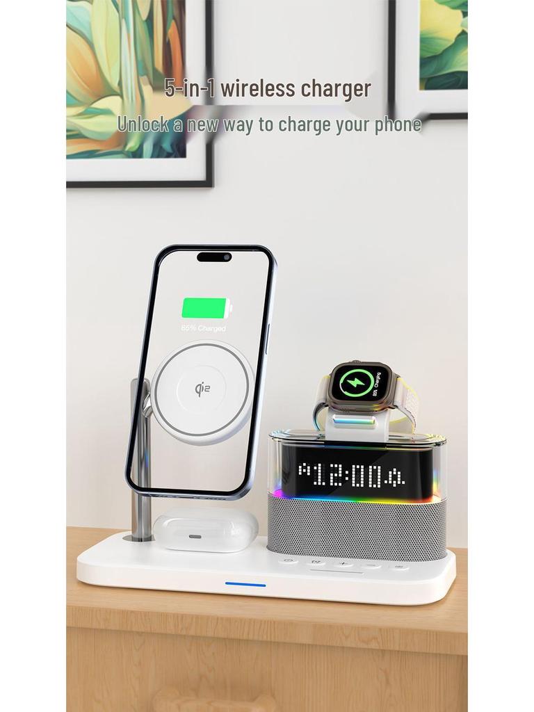 Сертифицированное Qi2 беспроводное зарядное устройство 3-в-1 для Magsafe, Apple Watch и устройств с магнитной фиксацией