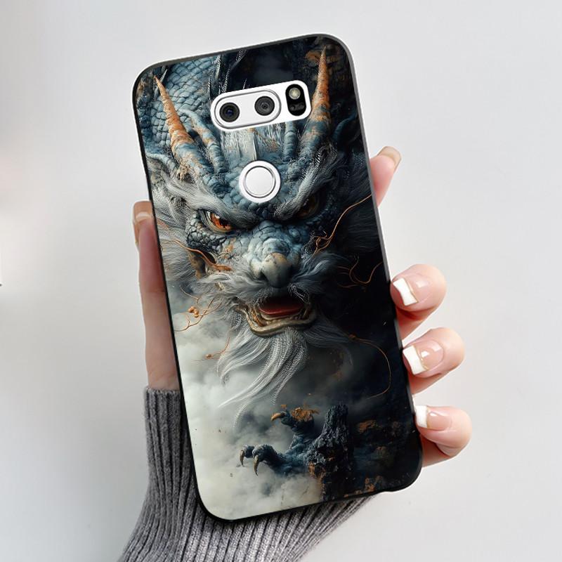Чехол для LG V30 V30+ V30S V30S+ V35 V35+ ThinQ Тонкий Мягкий Черный Силиконовый Чехол Эстетичный Роскошный Милый Крутой Задняя Крышка для Мальчиков Девочек