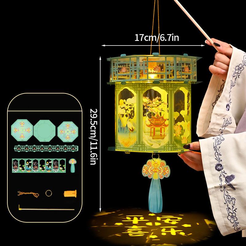 Chinese Paper Lantern Mid- Autumn Festival Lanterns Japanese Lantern Wedding Accessorie Autumn Decor DIY Material Pack