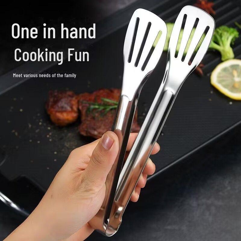 Зажим для стейков и еды из нержавеющей стали — кухонный инструмент для мяса, овощей, льда и хлеба