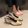 2025 Genuine Leather Women Summer Sandals Fashion Peep Toe Women Shoes Shoes for Women High Heel Gladiator Ladies Shoes