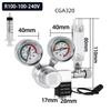 Aquarium CO2 Regulator Solenoid Valve Bubble Meter CO2 Control System Plant Water Grass Tank CO2 Pressure Reducing Valve