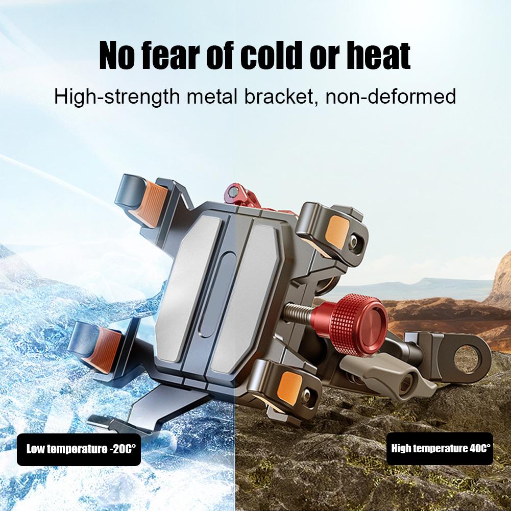 Универсальный держатель для телефона для мотоциклетных аксессуаров 2025 Новый высококачественный сплав Амортизация Держатель для навигации мотоцикла