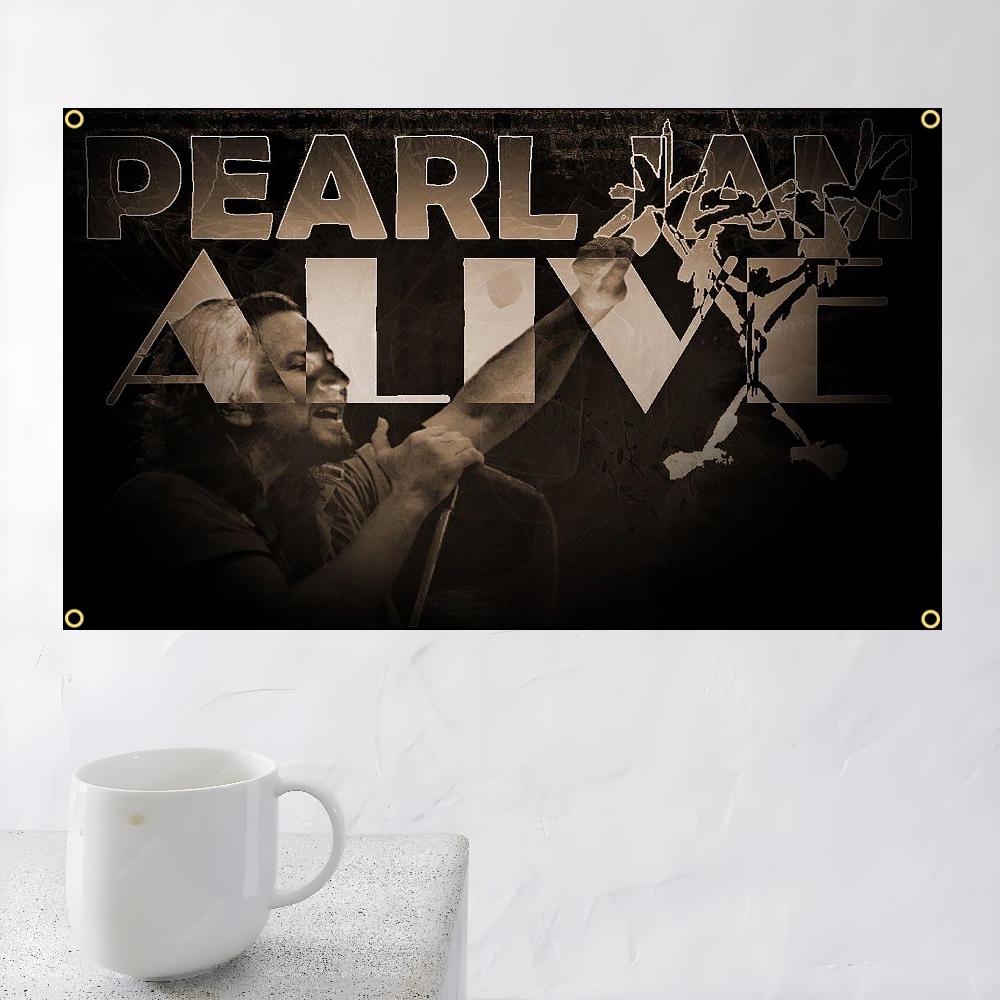 60x90см 90x150см Тяжелый Рок-группа P-Pearl Jams Флаг Полиэстер Цифровая Печать Баннер Для Стены Спальни Настенный Ковер Для Улицы