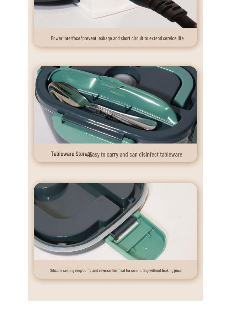 Электрический ланч-бокс для автомобиля: Безводный подогрев для горячего риса и блюд