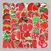 50 Strawberry Fruit Suitcase Stickers - Creative Waterproof Cartoon Decorations for Scooters, Computers, and Tablets