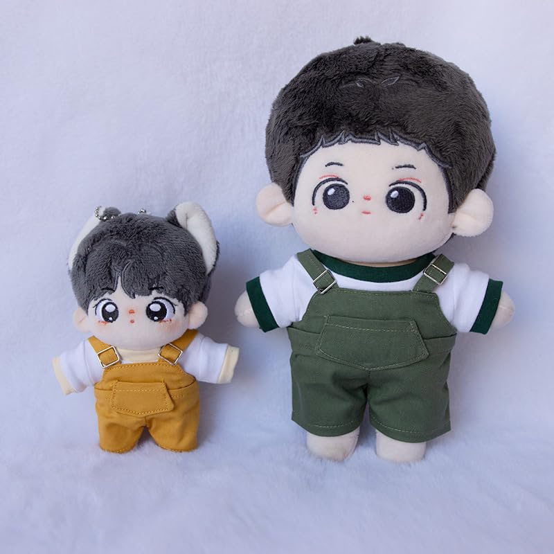 Niannyyhouse 10cm, 15cm, 20cm Plush Clothes, T-shirt, Suspenders, Strap Dress, Dress-Up Cotton Doll, Accessories (a1, 20cm)