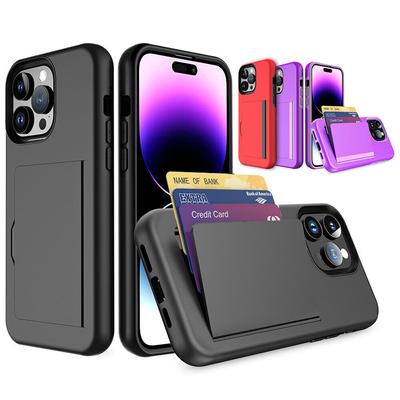 Чехол-кошелек для кредитных карт для IPhone 15 Pro Max Plus, противоударный бронированный гибридный чехол для Iphone 14, 12, 13, 11, 6, 7, 8, силиконовый защитный чехол