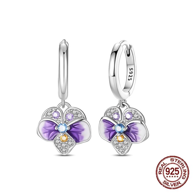 Серьги-гвоздики для женщин Медь Разноцветная Ракушка Морская звезда Сверкающая Бабочка Роскошные Изысканные Ювелирные Изделия Серьги для Девочек