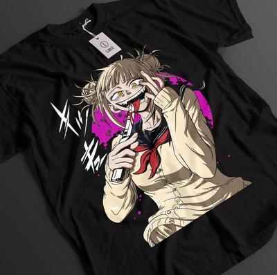 Футболка My Hero Academia Himiko Toga Футболка Deku Top Todoroki MHA Waifu Футболка унисекс