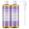 Dr. Bronner's Pure Castile Soap Cleanser Lavender Fragrance + Pump 1p, 2 Pieces, 475ml