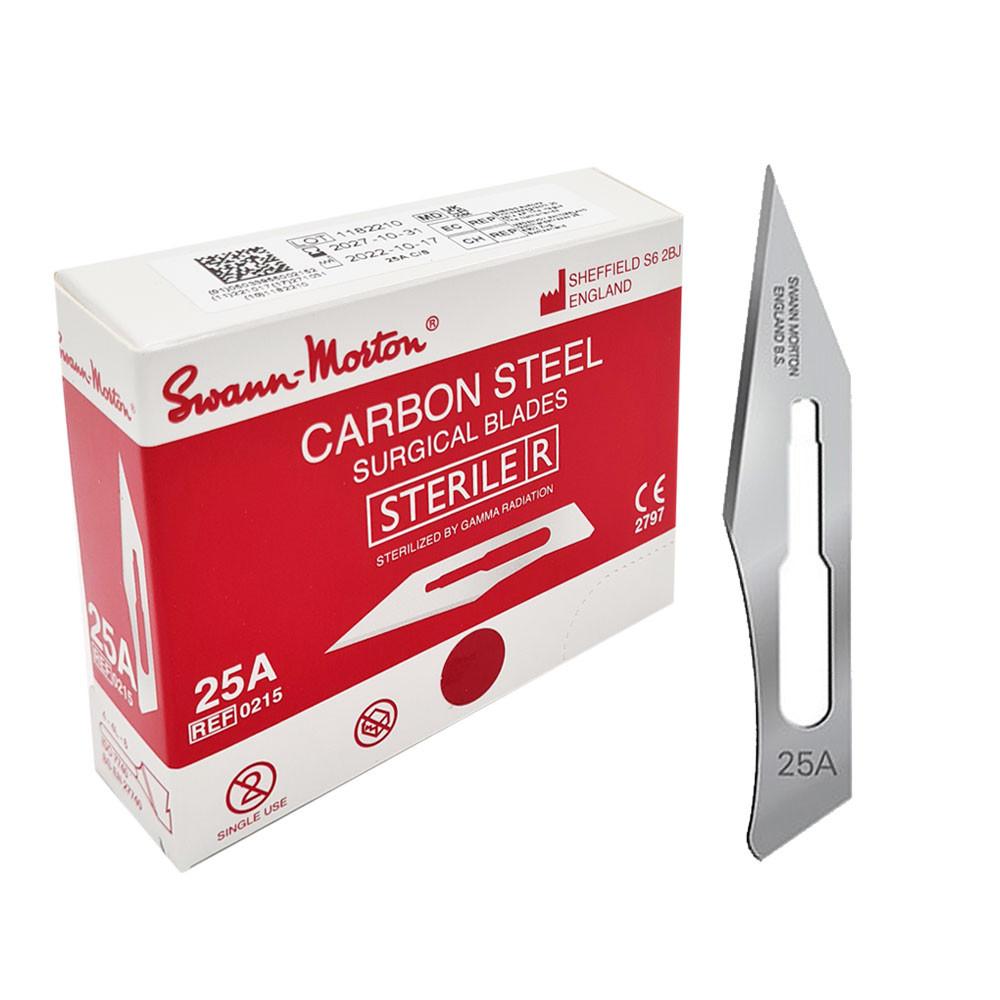 Swann-Morton 25A Carbon Steel Surgical Blade Sterile 100pcs