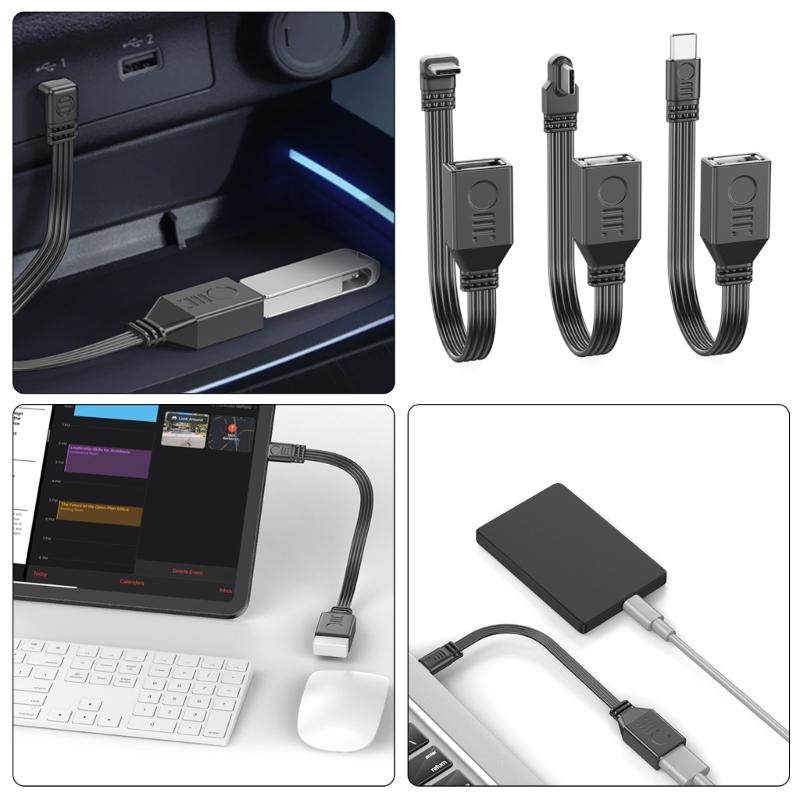 Адаптер USB C на USB 2.0, USB-адаптер, кабель OTG, кабель USB C «папа» на USB «мама» OTG для ноутбука, компьютера, планшета