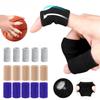 10Pcs/Set Finger Sleeves Support Thumb Brace Protector Breathable Elastic Finger Tape for Basketball, ennis,Volleyball,Badminton