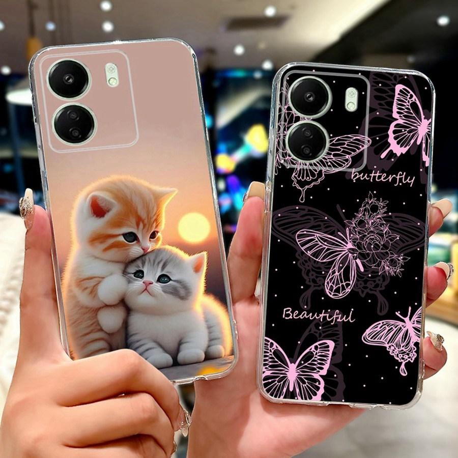 Для Xiaomi Poco C65 C 55 C 65 PocoM6 Pro 4G Чехол для телефона Милые Девушки Мультяшные Чехол Силиконовый Мягкий Прозрачный Бампер Оболочки 2025