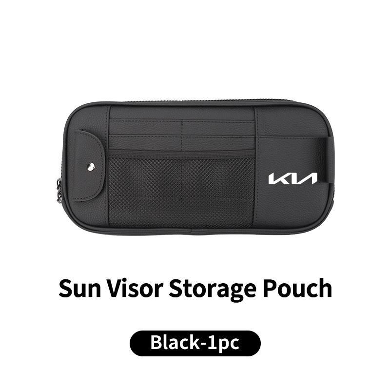 Car Sun Visor Organizer Sunglasses Holder Card Clip Bag Accessories For KIA Rio K5 Sportage Ceed Sorento Picanto Stinger Optima YB1