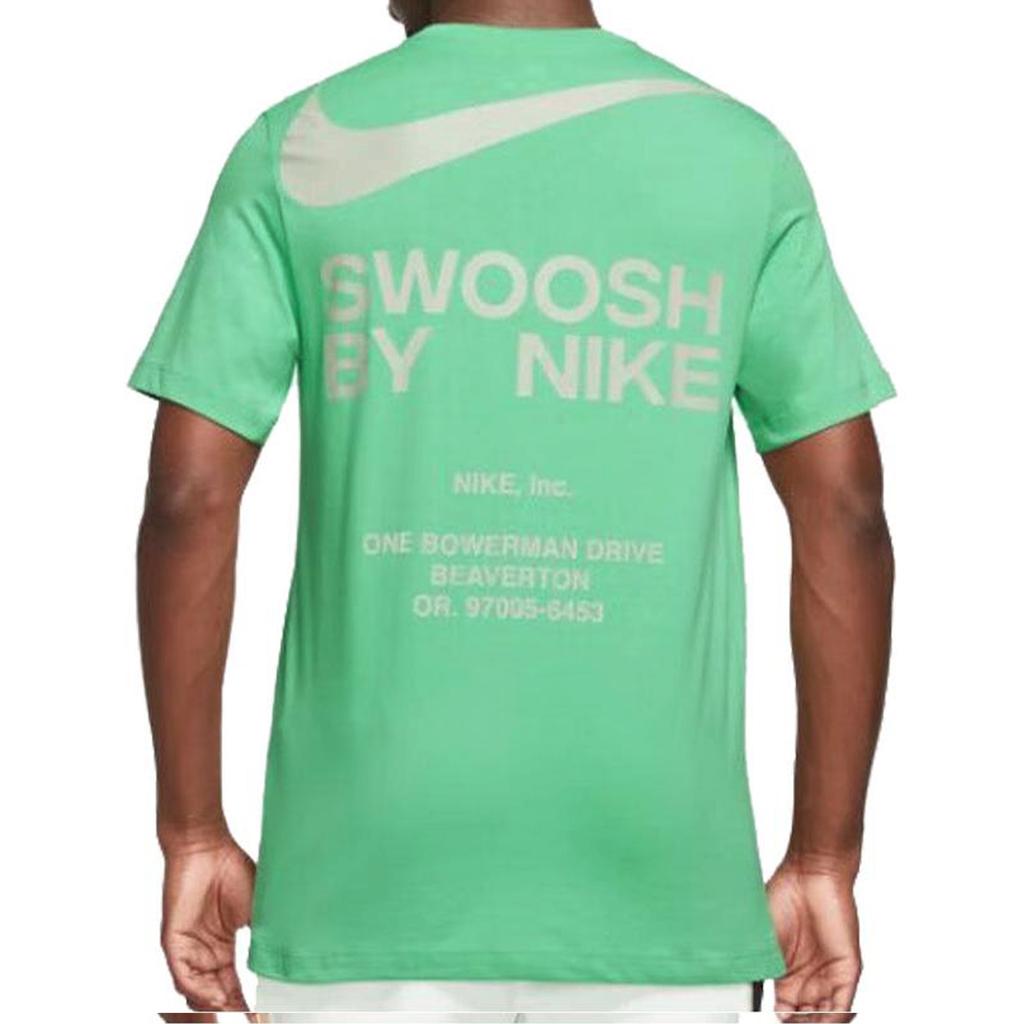 Nike Футболки мужские Зеленые С круглым вырезом Умеренный прямой крой DZ2882-363