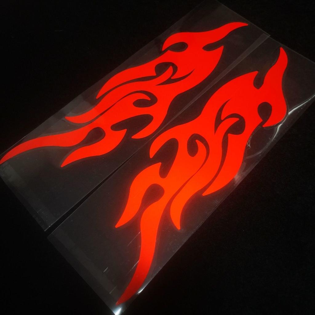 Motorcycle Electric Vehicle Sticker Flame Pattern Sticker Sports Car Sticker Modified Accessories Decorative Sticker