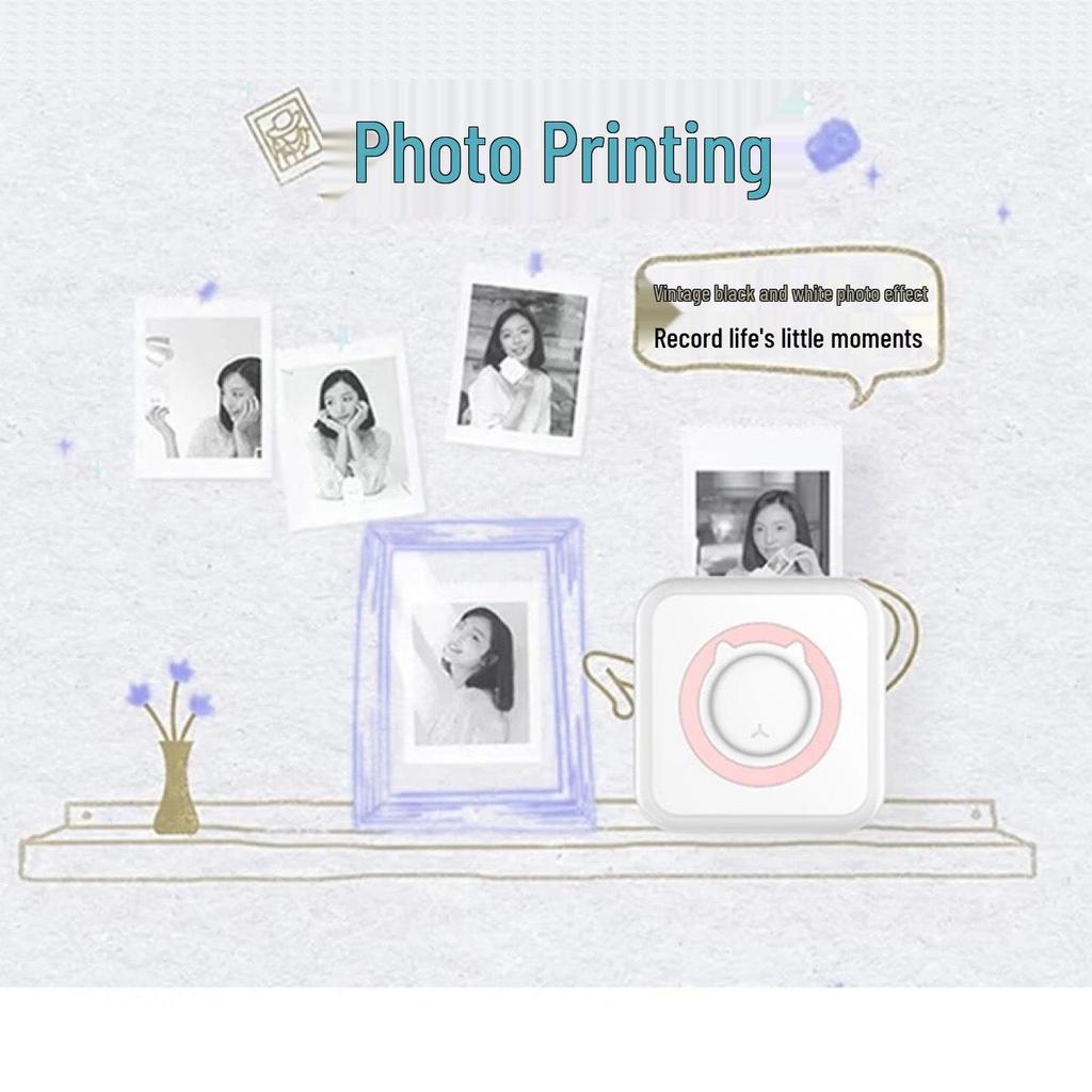 C15 Портативный мини-термопринтер для печати этикеток и фотографий для студентов