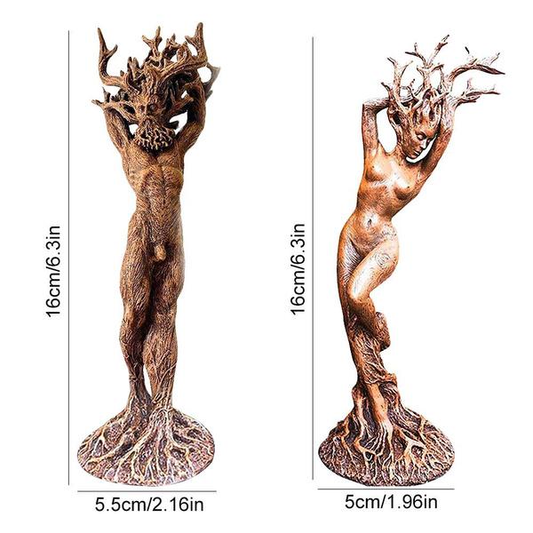 Статуя Богини Леса из смолы, украшения, садовый декор, дерево, Бог, ремесло