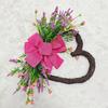 Heart Shaped Wreath Ring, Front Door Wreath,Wall Hanging Decoration,Ornament,Spring Artificial