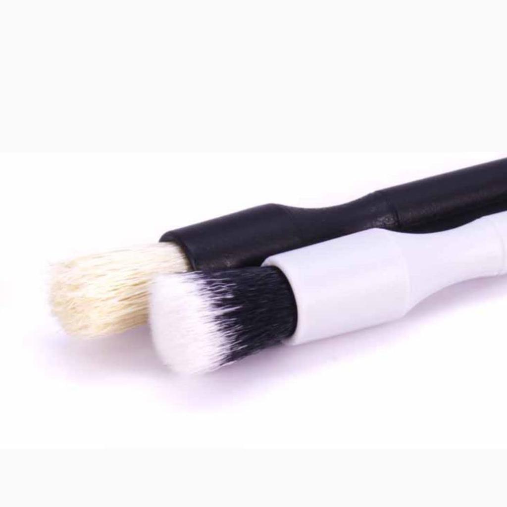 Detail Factory Детализирующая кисть для щелей Мини-детализирующая кисть Ультрамягкий серый волос боа Черный +