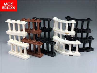 Нетоксичные 10 шт. Moc Кирпичи Забор Изогнутые Перила 1x4x2 30055 15332 4x4x2 30056 Модель Собирает Строительные Блоки Детские Игрушки