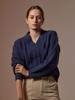 AYIHOLIC CASHMERE Crop V-Neck Oversized Pullover