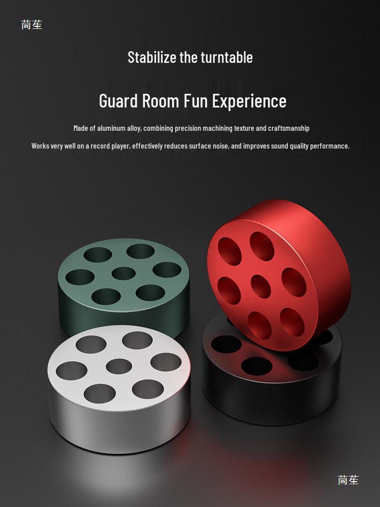 Audiophile Turntable Aluminum Vinyl Record Stabilizer & Shock Absorber