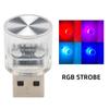 RXZ 1PC car mini usb led Atmosphere Light For Party Ambient Automotive Portable Plug and Play  Car Decorative Interior Lamp 12V