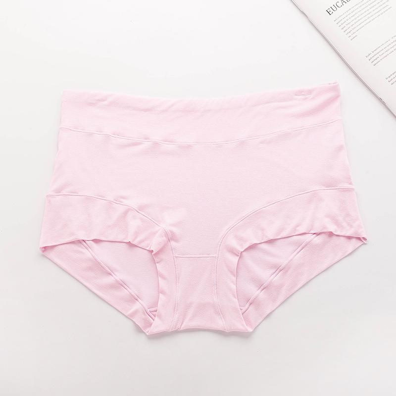 4PCS/Lot High Waist Tummy Large Size Women's Briefs Elastic Waistband Full Hip Wrap Thin Fit Panties Plus Size Women's Underwear #410