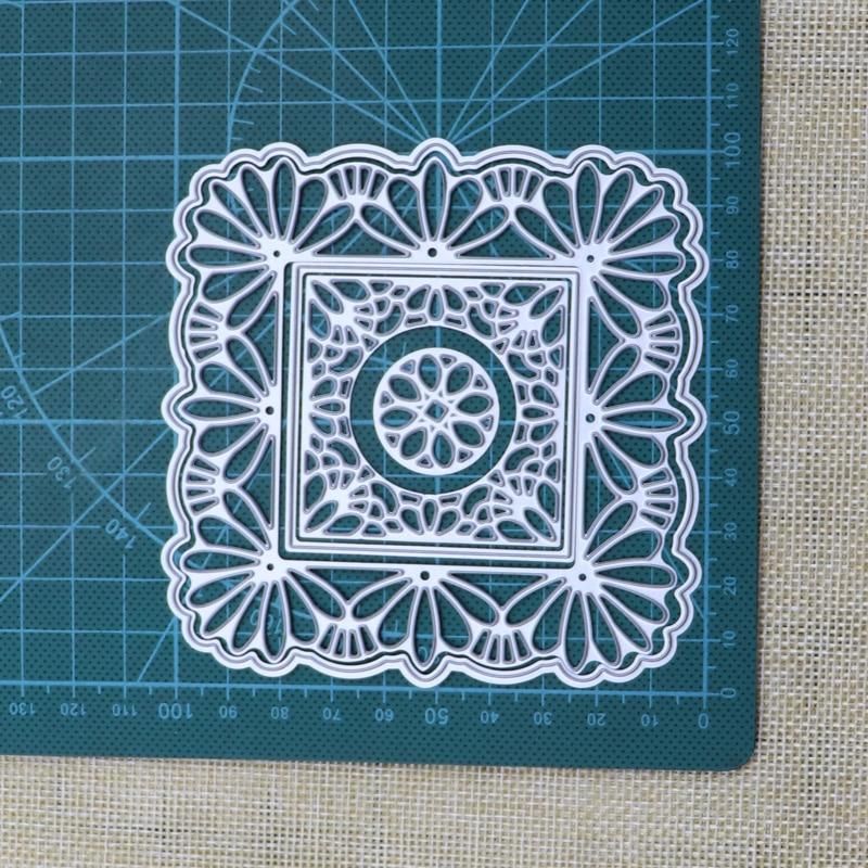 Square Circle Flower Metal Cutting Dies Stencils For DIY Scrapbooking Embossing Handcraft