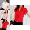 Elegant Women Casual Short Sleeves Chiffon Shirt For Summer Office And Formal Wear