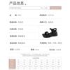 Sheepskin women's sandals summer women's shoes height increasing sponge cake thick sole Velcro flat belt beach sports and leisure sandals for women