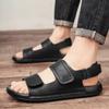 Модные летние роскошные кожаные сандалии для мужчин Высококачественные мюли Тапочки-сабо Классические пряжки Пробковые шлепанцы Тапочки для мужчин