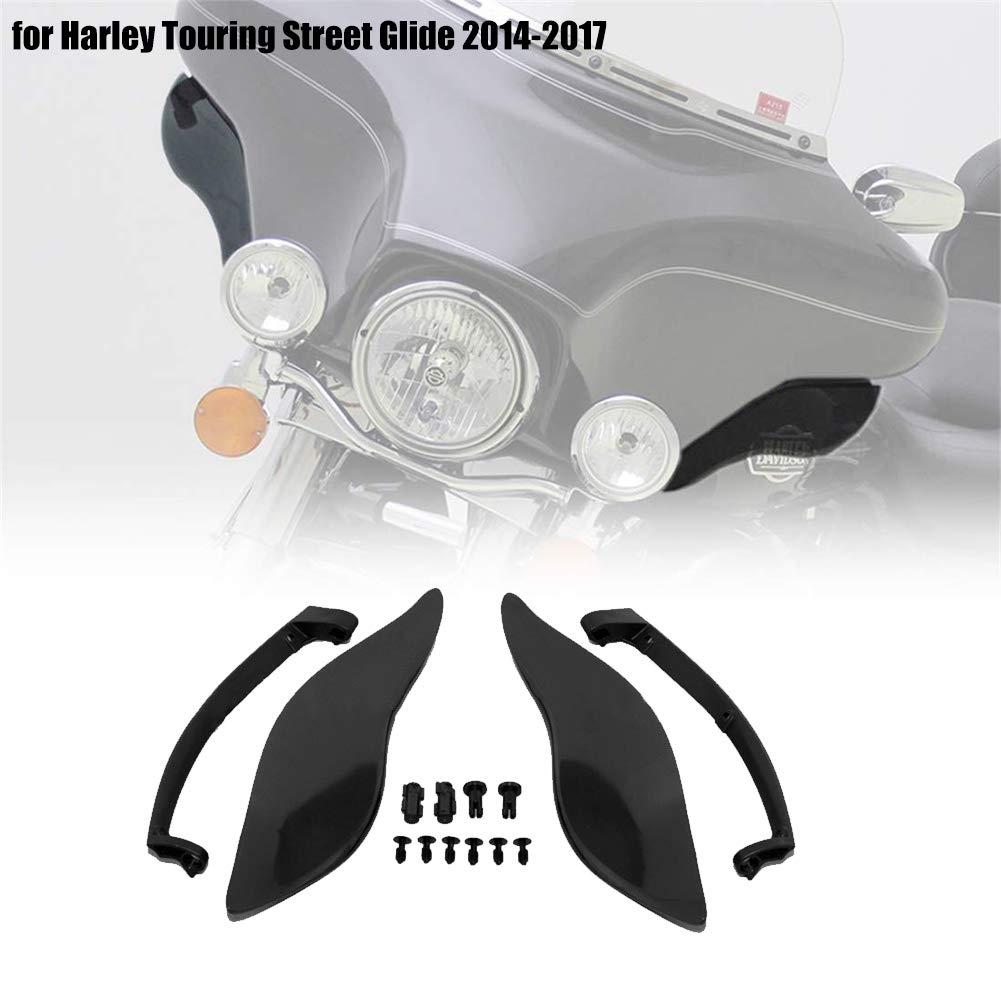 Мотоциклетные черные регулируемые боковые крылья из АБС-пластика, воздушные дефлекторы, обтекатель, боковая крышка, щит для Harley Touring Street Glide