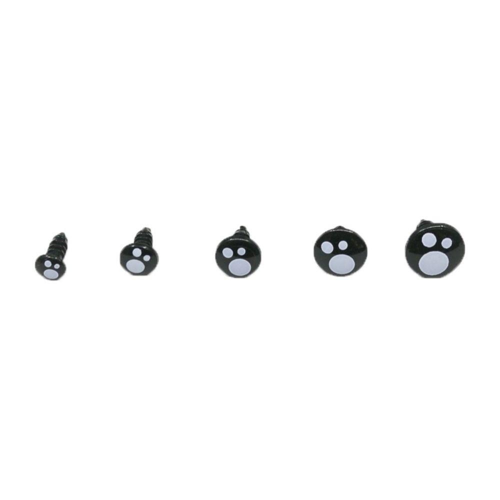 100pcs/box Oval Shape Plastic Safety Eyes Black Black Screw Eyes New Doll Bear Toys For Toys