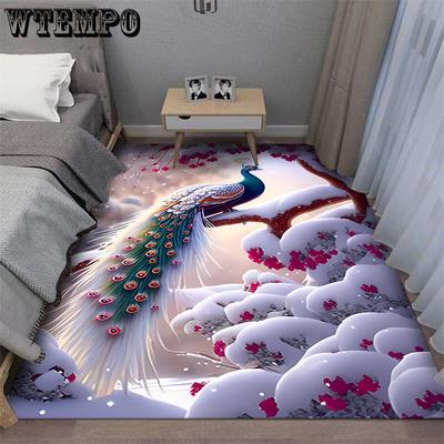 Павлин птица животное изысканный ковер ковер для дома гостиная спальня диван коврик декор, ковер нескользящий напольный коврик