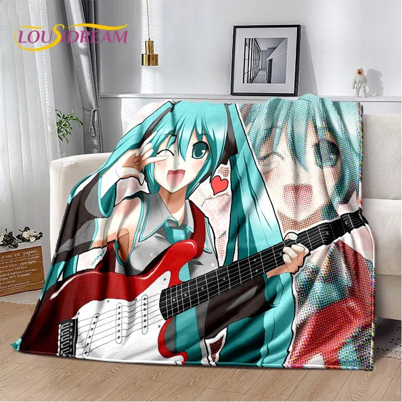 3D Cute M-Mikuu Cartoon Music Characters Blanket,Soft Throw Blanket for Home Bedroom Bed Sofa Picnic Office Cover Gift Kids