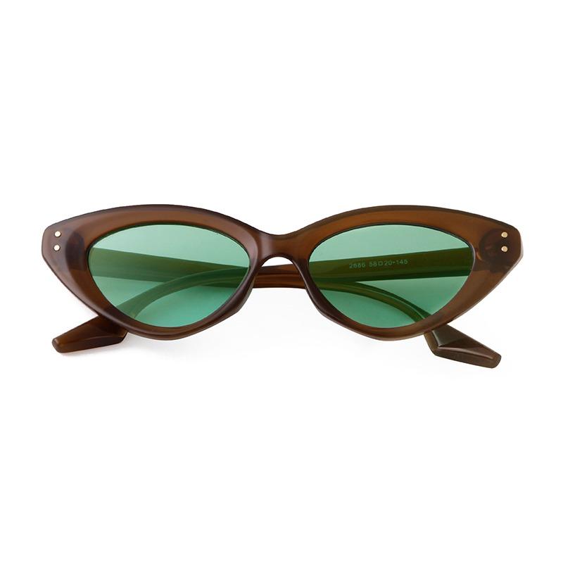 Винтажные Модные Солнцезащитные Очки Кошачий Глаз Женские Мужские Роскошный Дизайнерский Ретро Заклепки Милые Розовые Линзы Кошачий Глаз Солнцезащитные Очки Большие Очки S2686