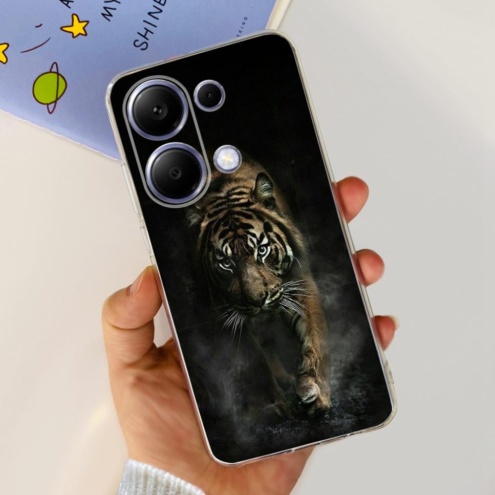 For Xiaomi Redmi Note 13 Pro 4G Case Beautiful butterfly flower TPU Soft Silicone Cover For Xiaomi Poco M6 Pro Bumper Phone Case