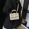 Маленькая квадратная сумка женская сумка 2025 осень и зима новая персонализированная корейская версия простая однотонная текстура тренд зарубежный стиль через плечо хан