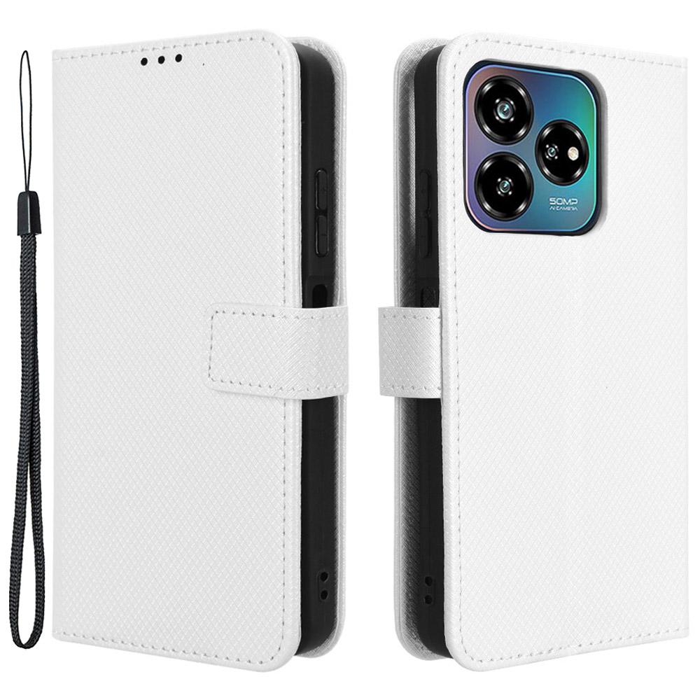 Для ZTE Axon 60 Lite/Blade V60 Vita Чехол для телефона из ПУ кожи с ромбовидной текстурой Противоударный чехол