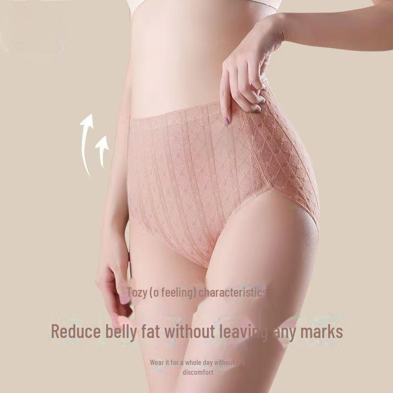 Женские бесшовные хлопковые трусы-боксеры с высокой талией 2024 года — антибактериальные, большого размера, сексуальный крой