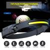 LED Headlamp Headlight Band USB Rechargeable Outdoor Work Light Induction Switch