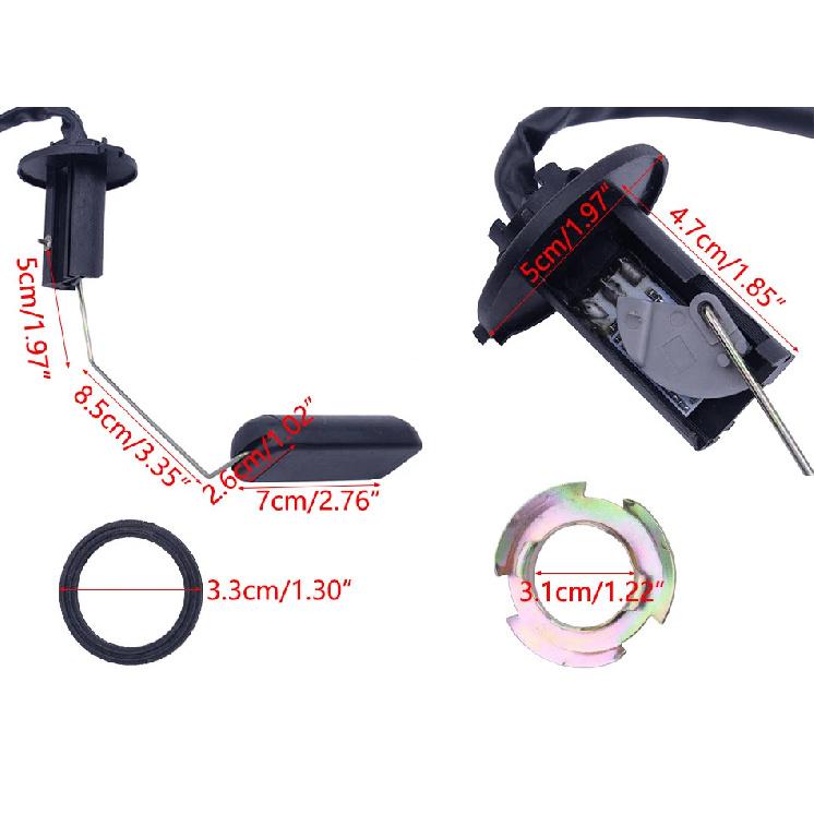 Gas Fuel Tank Petrol Level Gauge Float Sensor Sending Unit for Gy6 50-150cc Chinese Scooter Moped ATV Motorcycle