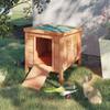 Small Animal Stall Small Animal House with Ramp Wood Green + Natural